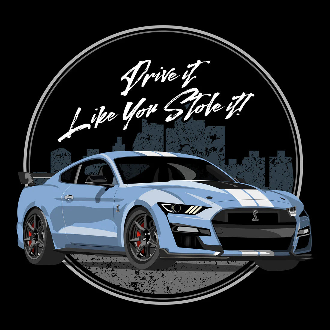 22 Blue Ford Shelby GT500 Tee