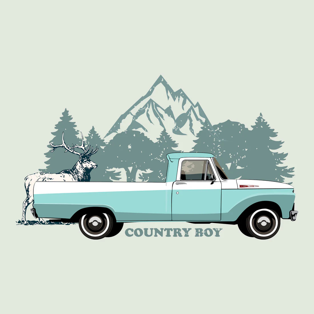 61 Turquoise Ford F-100 Pickup Tee