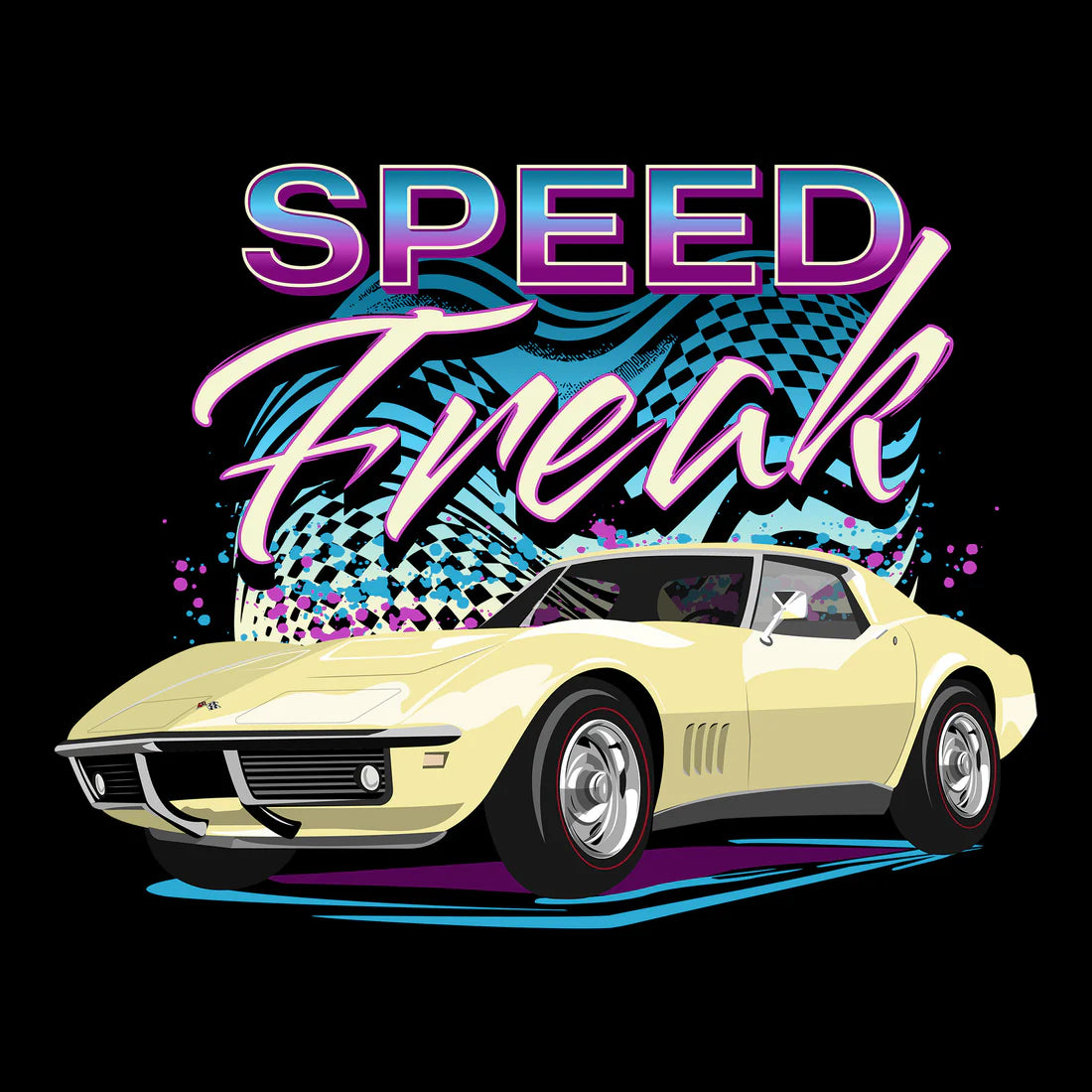 68 Yellow Chevy Corvette Tee