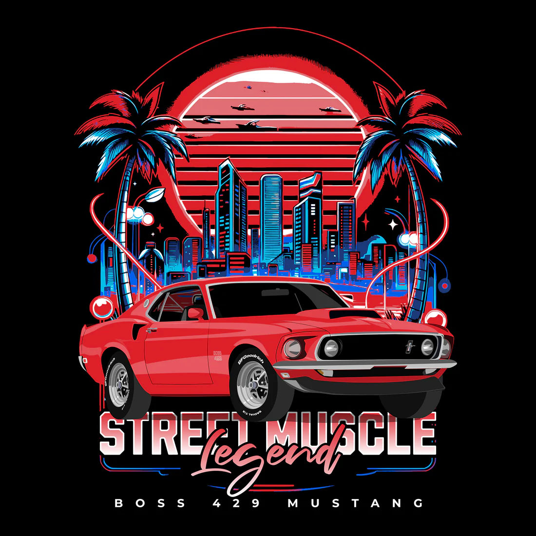 69 Red Ford Mustang Boss 429 Tee