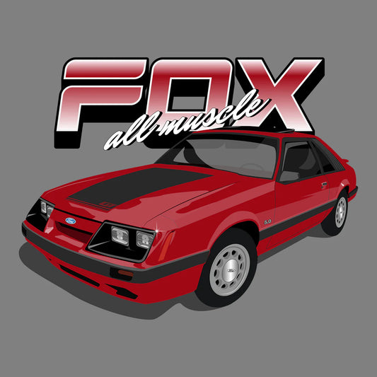 84 Red Ford GT Mustang Tee (Copy)