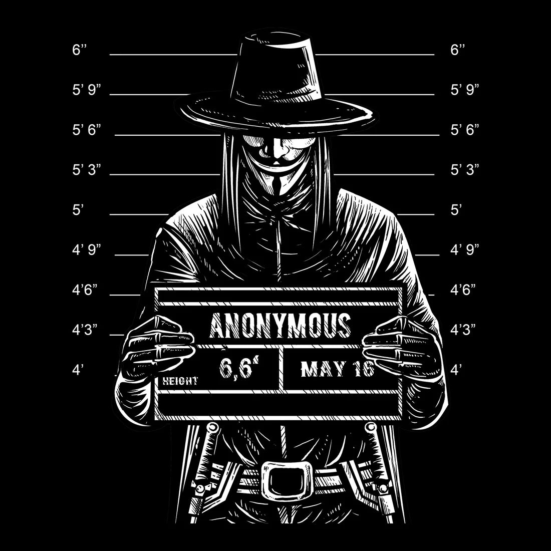 Anonymous Mugshot Tee