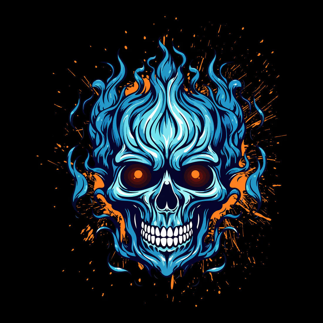 Blue Skull Tee