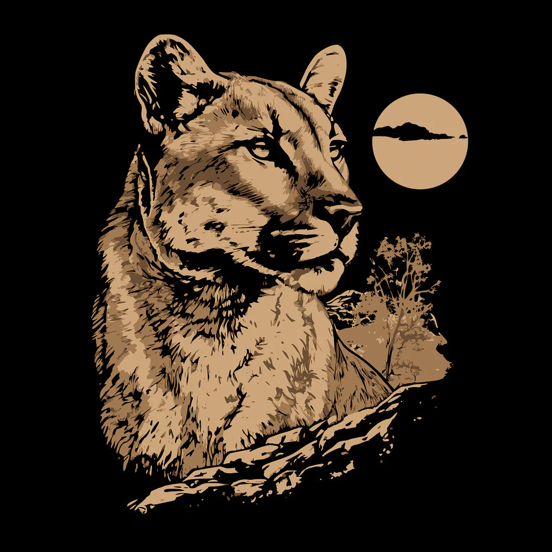 Lion Huntress Tee