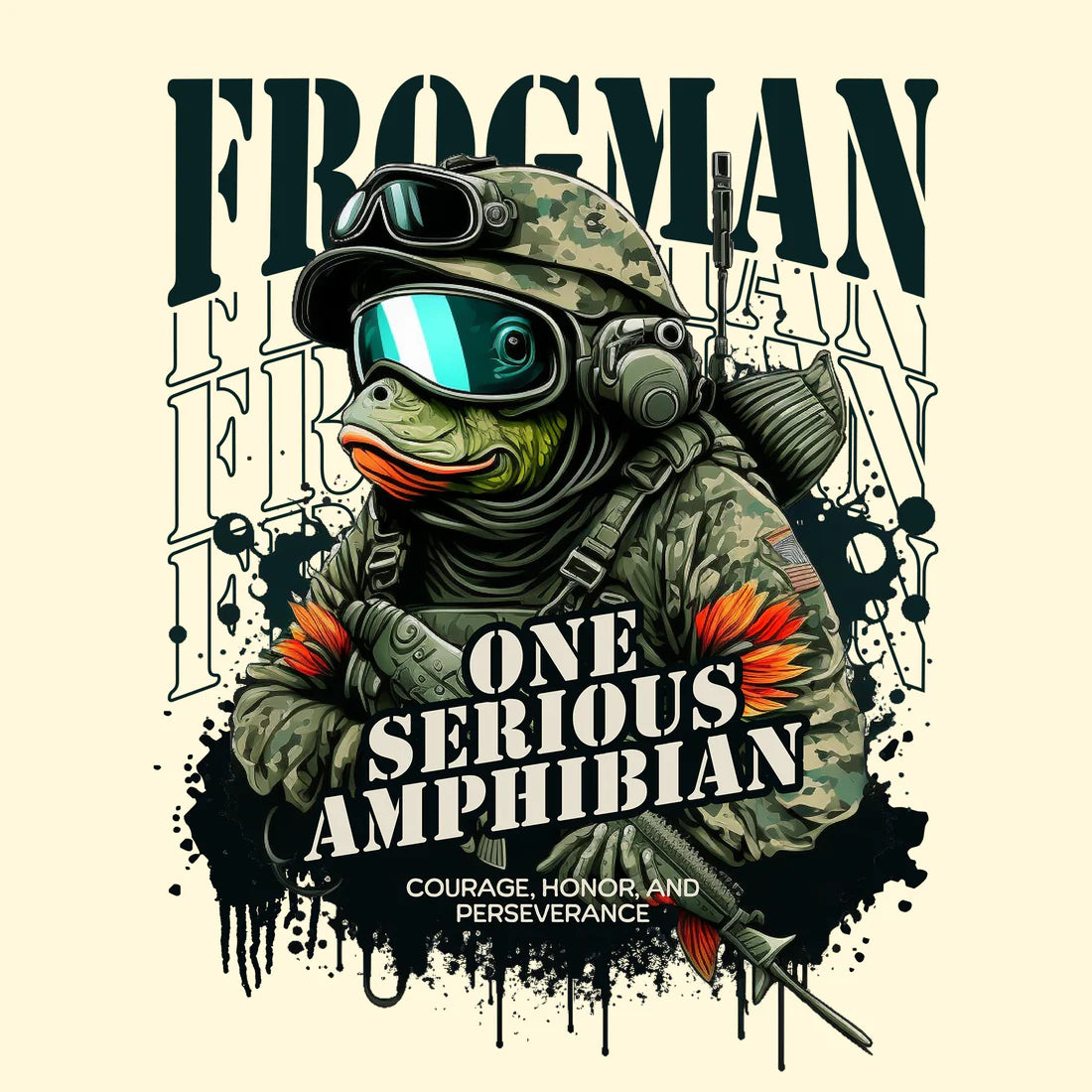 Serious Frogman Tee