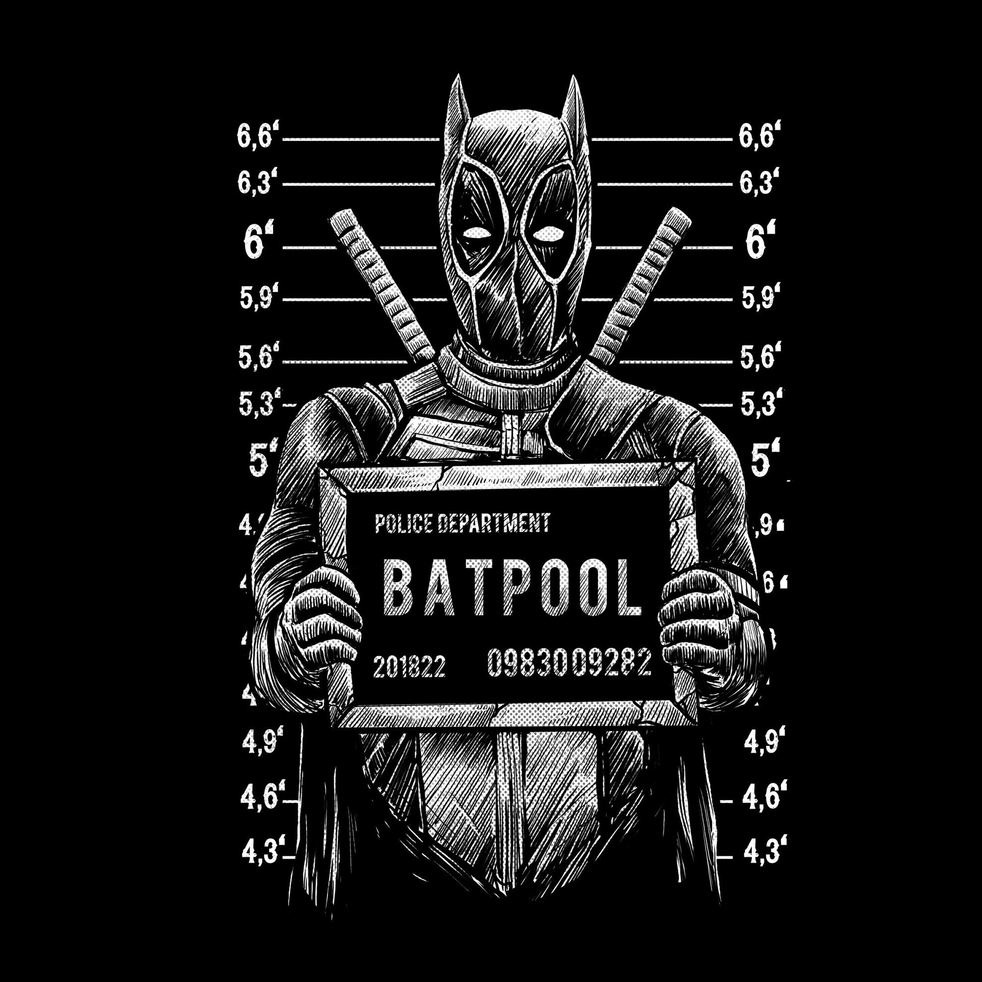 Bat, black & white, Crew, Crew Neck, TeeBatpool Tee from FineRag.comfinerag.com