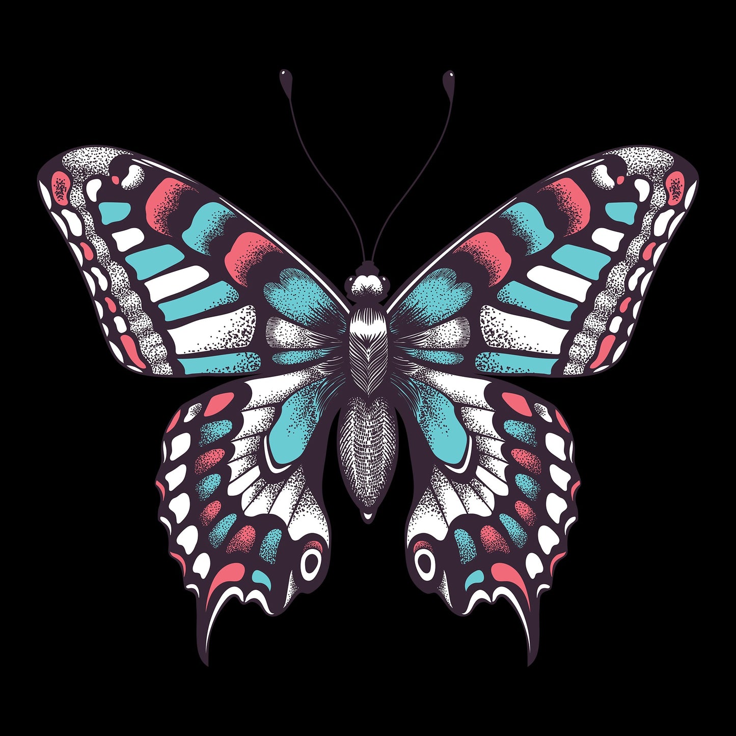 Abstract, Animal, Animals, Butterfly, color, Colorful, Crew, Crew Neck, Outdoor, OutdoorsButterfly Tee from FineRag.comfinerag.com