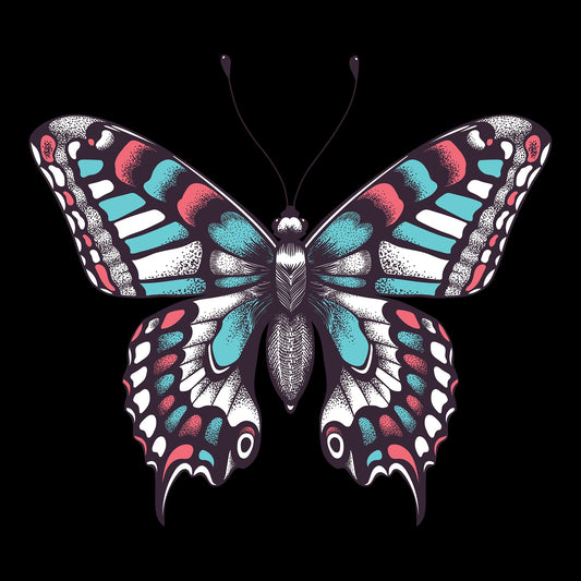 Abstract, Animal, Animals, Butterfly, color, Colorful, Crew, Crew Neck, Outdoor, OutdoorsButterfly Tee from FineRag.comfinerag.com