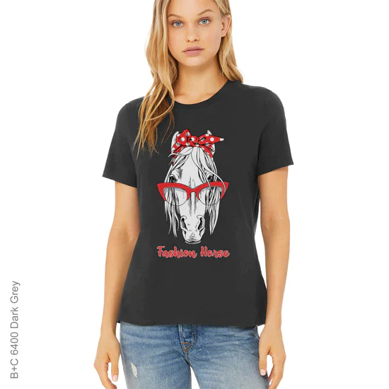 Animal, Animals, Crew, Crew Neck, Cute, Fashion, Horse, Pretty, Tee, Wild, Woman's, Women'sFashion Horse Tee from FineRag.comfinerag.com