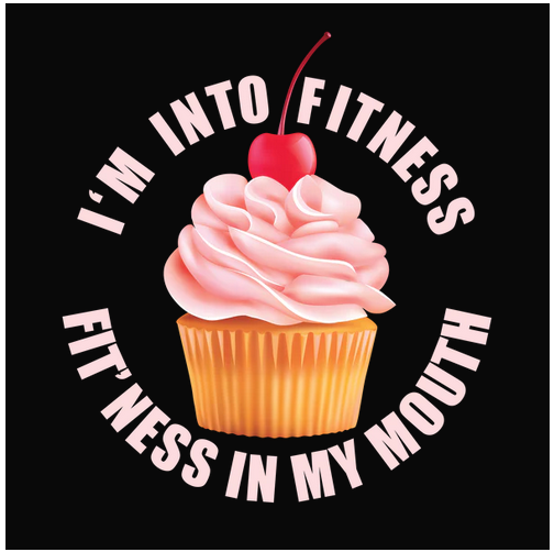 Cupcake, Exercise, Fitness, food, Tee, Woman's, Women's