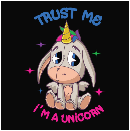 adorable, color, Colorful, Cute, Donkey, Tee, Unicorn, V-Neck, Woman's, Women'sUnicorn Hoax Tee from FineRag.comfinerag.com