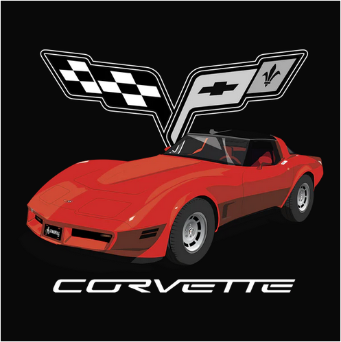 Auto, Automobile, Car, cars, Chevrolet, Chevy, Corvette, Crew, Crew Neck, Ford, Muscle Car, Old, Old School, Oldies, Tee, Vette82 Chevy Vette Tee from FineRag.comfinerag.com
