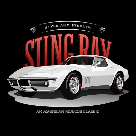 68 White Chevy Corvette Tee