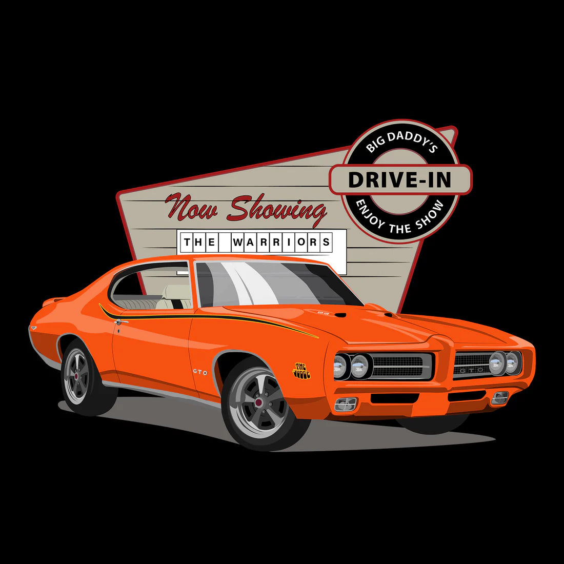 69 Orange Pontiac GTO Judge Tee