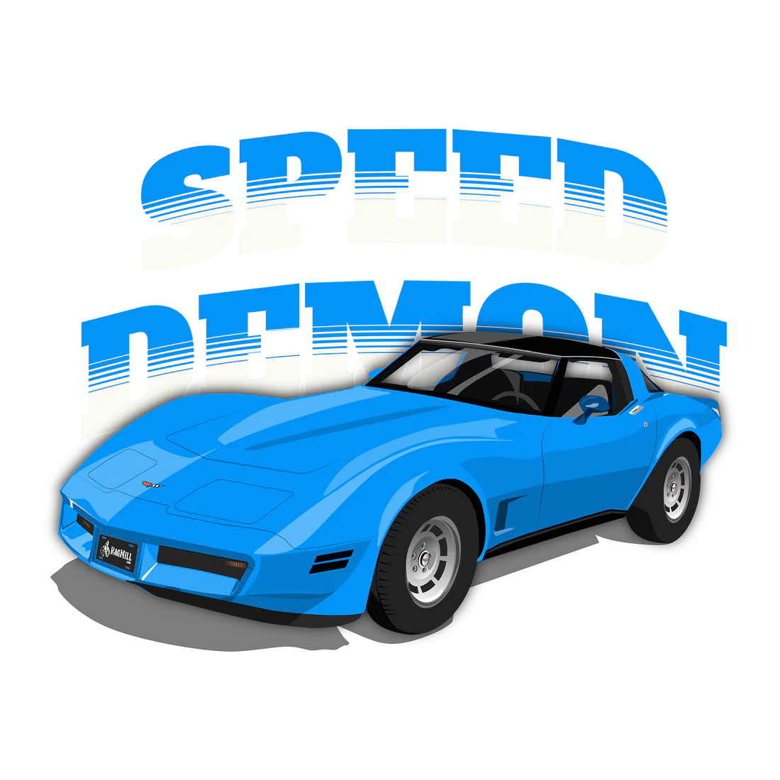 82 Blue Chevy Corvette Tee