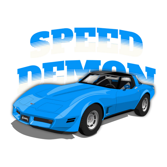 82 Blue Chevy Corvette Tee