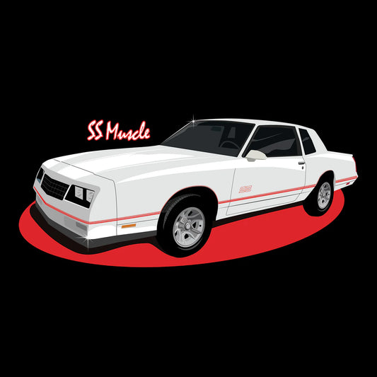 87 White Chevy Monte Carlo SS Tee