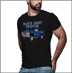 4X4, Animal, Animals, Auto, Automobile, Bulldog, Chevrolet, Crew, Crew Neck, Dog, Dogs, Four Wheel Drive, Man's Best Friend, Tee, truck88 Chevy 4X4 Tee from FineRag.comfinerag.com