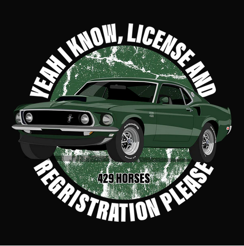 429, Auto, Automobile, Boss, Car, cars, Crew, Crew Neck, Ford, Muscle Car, Mustang, Old, Old School, Oldies, Tee69 Green Ford Mustang 429 Tee from FineRag.comfinerag.com