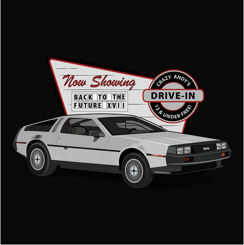 Auto, Automobile, Back to the Future, bad, Badass, Car, cars, Classic, Crew, Crew Neck, DeLorean, Movies, Old, Old School, Oldies, Tee81 DeLorean DMC-12 Tee from FineRag.comfinerag.com