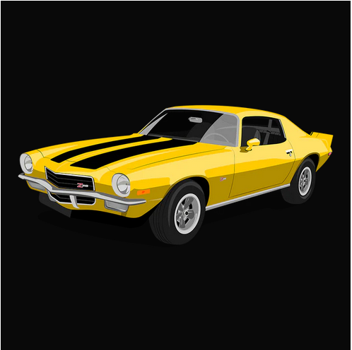 Auto, Automobile, bad, Badass, C, Camaro, Car, Chevrolet, Chevy, Classic, Crew, Crew Neck, Flag, Horsepower, Miami, Muscle Car, Old, Old School, Oldies, sex, Sexy, Tee, Z2872 Yellow Chevy Camaro Z28 Tee from FineRag.comfinerag.com