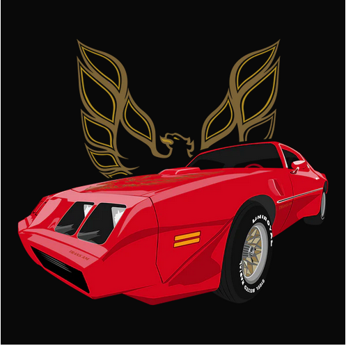 Auto, Automobile, beast, Car, cars, Classic, Crew, Crew Neck, Movies, Muscle Car, Old, Old School, Oldies, Pontiac, Smokey and the Bandit, Tee, Trans Am79 Red Pontiac Trans Am SE Tee from FineRag.comfinerag.com