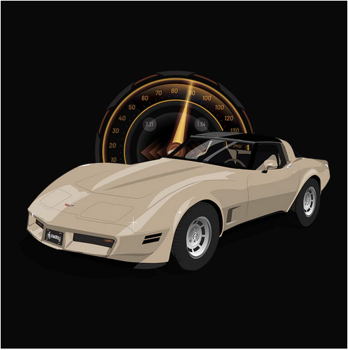 1982, Chevrolet, Chevy, Classic, Corvette, Crew, Crew Neck, Old, Old School, Oldies, sex, Sexy, Tee82 Silver Beige Chevy Corvette Tee from FineRag.comfinerag.com