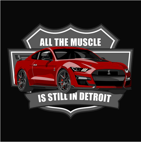 Auto, Automobile, Car, cars, Crew, Crew Neck, Ford, Muscle Car, Mustang, Mustang GT, Old, Old School, Oldies, shelby, TeeRed Ford Mustang Shelby GT500 Tee from FineRag.comfinerag.com