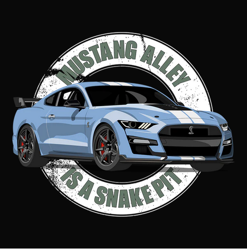 Auto, Automobile, Car, cars, Crew, Crew Neck, Esso, gas, Gasoline, happy, motoring, Muscle Car, Old, Old School, Oldies, TeeBlue Ford Mustang Shelby GT500 Tee from FineRag.comfinerag.com