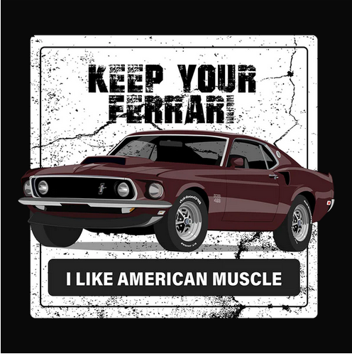 429, Auto, Automobile, Boss, Car, cars, Crew, Crew Neck, Ford, Muscle Car, Mustang, Old, Old School, Oldies, Tee69 Maroon Ford Mustang Boss 429 Tee from FineRag.comfinerag.com