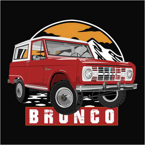 66 Red Ford Bronco Tee