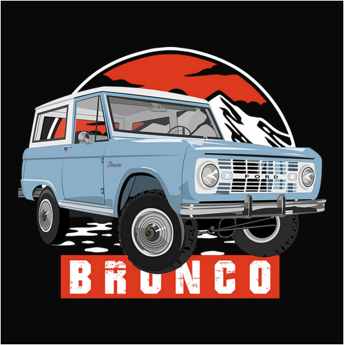 66 Skylight Blue Bronco Tee