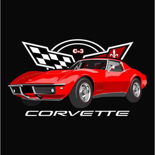 68 Red Chevy Corvette Tee