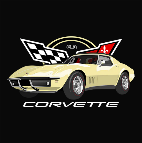 68 Yellow Chevy Corvette Tee