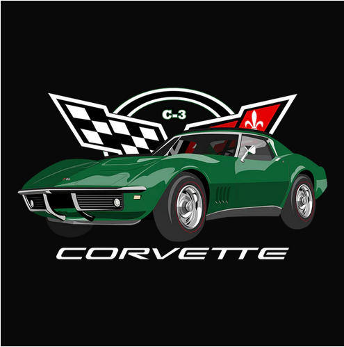 68 Green Chevy Corvette Tee