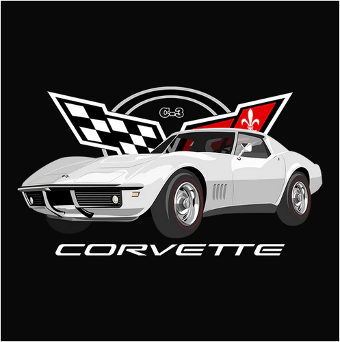 68 White Chevy Corvette Tee