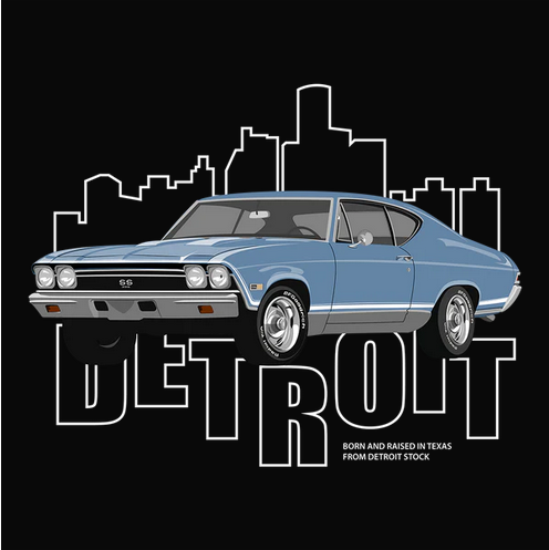 68 Blue Chevy Chevelle SS Tee