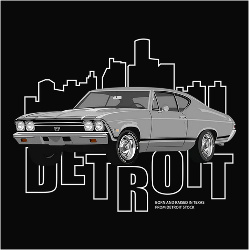 68 Silver Chevy Chevelle SS Tee