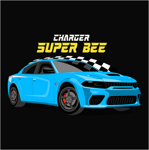 23 Blue Dodge Charger Super Bee Tee