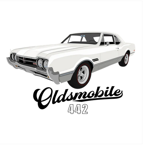 66 White Oldsmobile 442 Tee