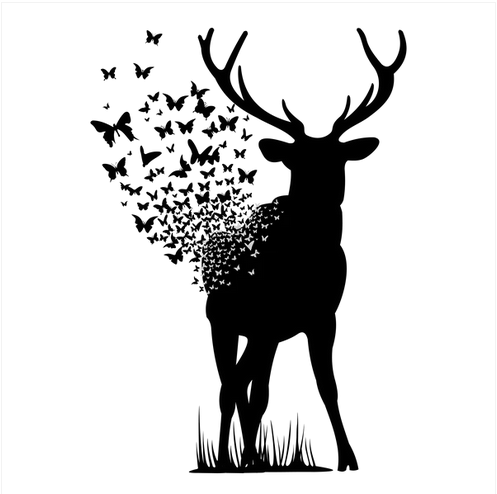 Deer Butterfly Tee