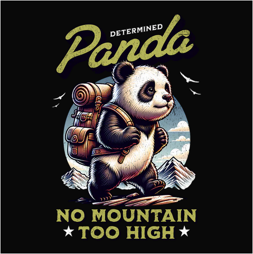 Determined Panda Tee