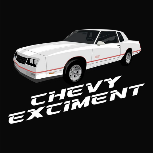 87 White Chevy Monte Carlo SS Tee