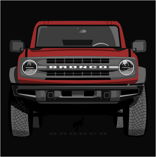 21 Rapid Red Ford Bronco Tee