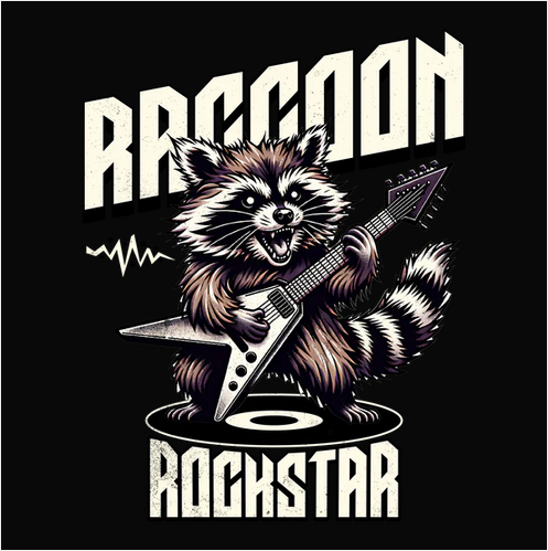 Raccoon Rockstar Tee