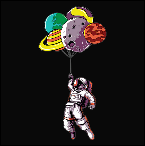 Astronaut Planet Ride Tee