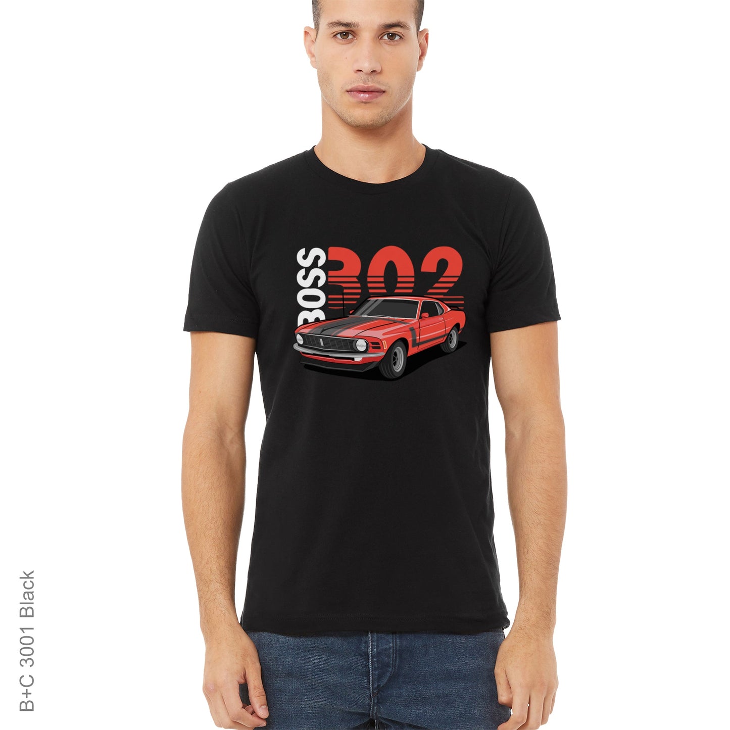 Auto, Automobile, Car, Crew, Crew Neck, Ford, Muscle Car, Mustang, Old, Old School, OldiesBoss 302 Tee from FineRag.comfinerag.com