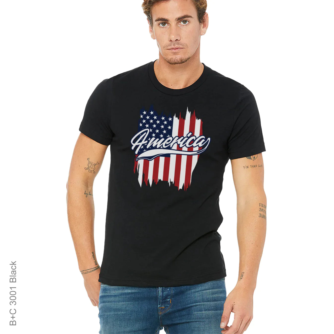 America, American, American Flag, Crew, Crew Neck, Flag, Tee, United States, US Flag, Worn flagAmerica Tee from FineRag.comfinerag.com