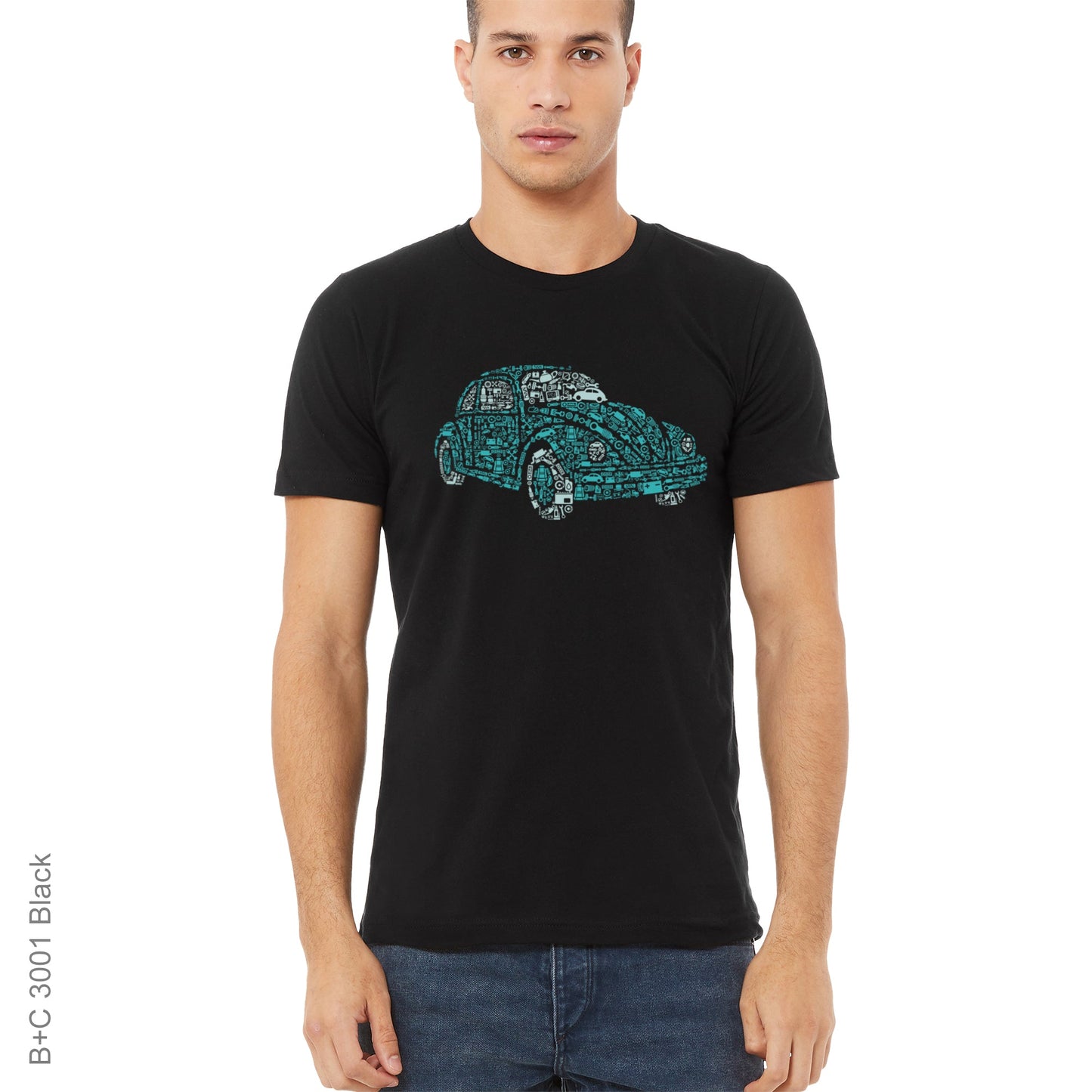 Abstract, Auto, Automobile, Car, cars, color, Colorful, Crew, Crew Neck, Transportation, volkswagon, VWBeetle Tee from FineRag.comfinerag.com