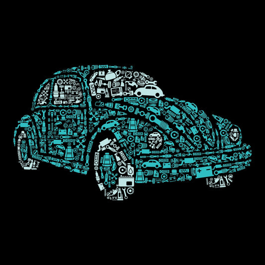 Abstract, Auto, Automobile, Car, cars, color, Colorful, Crew, Crew Neck, Transportation, volkswagon, VWBeetle Tee from FineRag.comfinerag.com